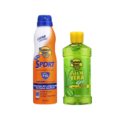 BananaBoat香蕉船户外身体防晒喷雾SPF110芦荟胶保湿清爽补水套装