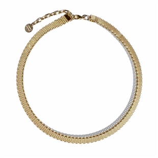 欧美复古网格钛金项链锁骨链女时尚简约冷淡风个性网红项圈颈链