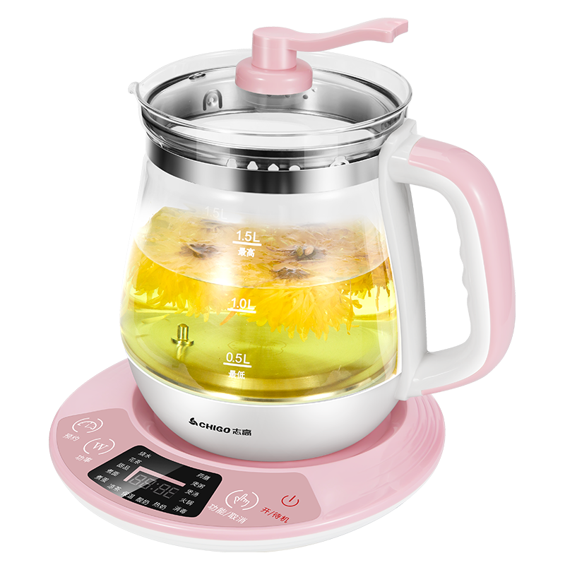 现代养生壶全自动多功能加厚玻璃电热花茶壶家用煮茶器办公室小型