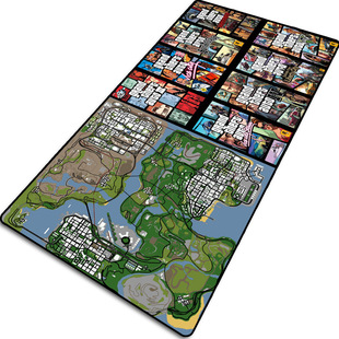 GTA5侠盗猎车手鼠标垫游戏周边超大电竞电脑键盘学生宿舍办公桌垫