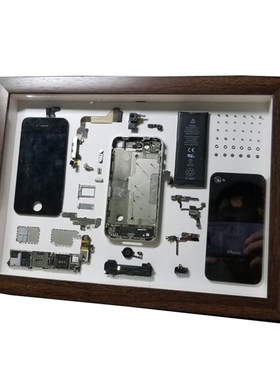手机拆解相框装裱画拆机装裱框 iPhone苹果 零件标本框立体框