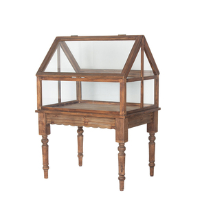 复古实木家具玻璃展示收纳柜储物柜桌首饰展示柜店铺陈列柜子