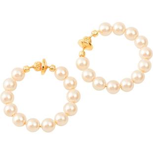 osewaya珍珠耳夹无耳洞环形耳圈简约女圆环耳环日本圆圈耳饰耳骨