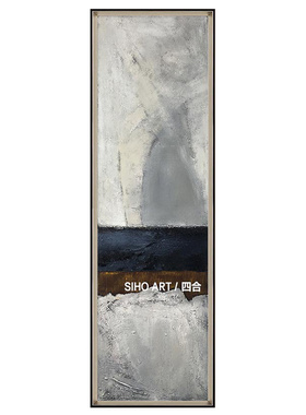 四合艺术手绘抽象灰色油画