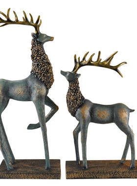 美式风客厅鹿电视柜新居特卖摆件