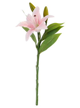 仿真百合花假花绢花客厅家居插花