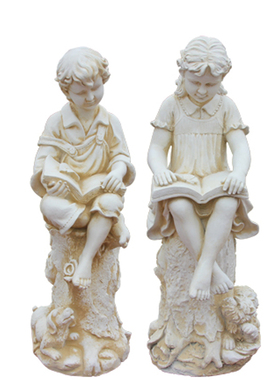 雕塑艺术品欧式阳台人物摆件