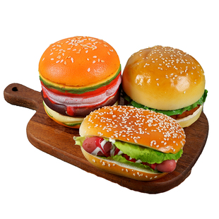 新品仿真炸鸡块鸡尾花中翅模型儿童汉堡包套装薯条食物过家家玩具