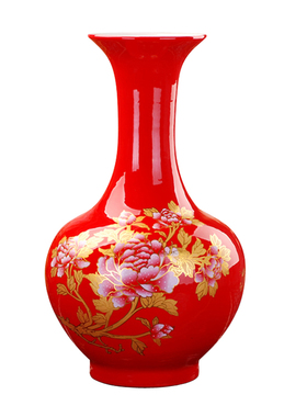 景德镇全红仿古工艺品装饰陶瓷器