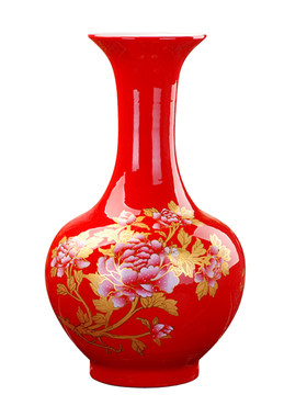 景德镇全红仿古工艺品装饰陶瓷器