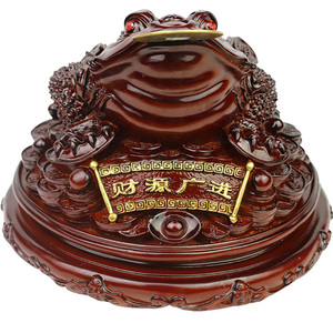 金蟾招财摆件大号三足金蟾蜍店铺乔迁开业礼品客厅酒柜玄关装饰品