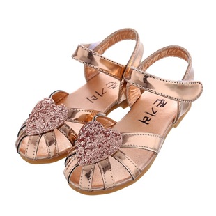 换季清仓女孩凉鞋1-2-3周岁半夏季儿童公主鞋4爱心5包头学生8童鞋