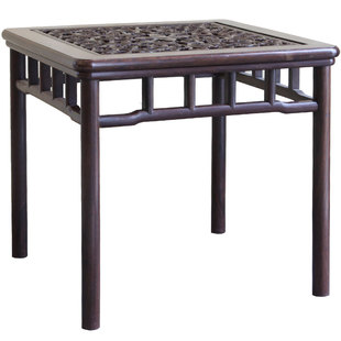 红木家具小方桌黑檀木餐桌实木中式四方桌茶台小茶桌八仙桌玻璃台