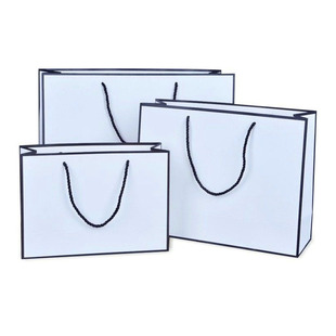 黑色框的横款礼品袋子服装纸袋手提袋购物袋大号超大号送礼包邮xl