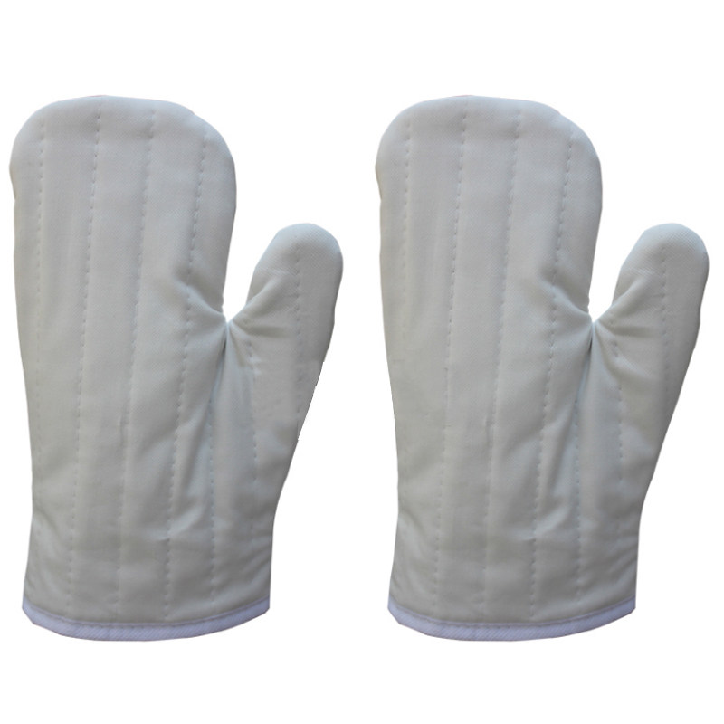 加厚帆布微波炉手套耐高温隔热手套烤箱烘焙防烫手套家用2双包邮