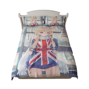 95动漫 东方Project博丽灵梦动漫周边DIY定制床单被套四件套毛毯