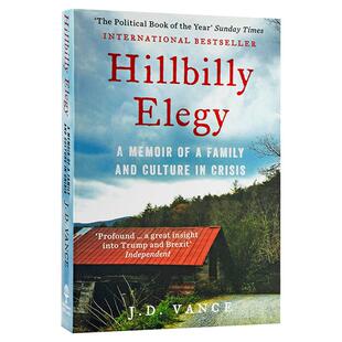 乡下人的悲歌 英文原版人物传记 Hillbilly Elegy 美国生活回忆录 比尔盖茨 从0到1作者彼得蒂尔推荐 英文版
