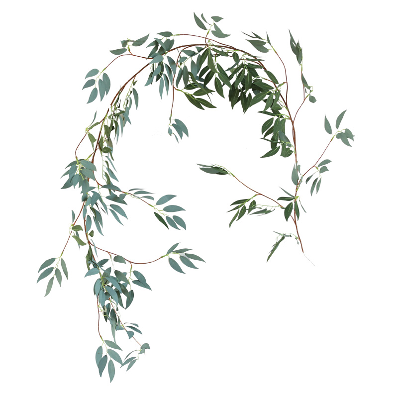 绿叶藤蔓缠绕藤尤加利海棠叶花藤假花爬山虎壁挂装饰常春藤管道