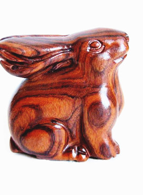 十二生肖属鼠龙蛇桃木催财手把件