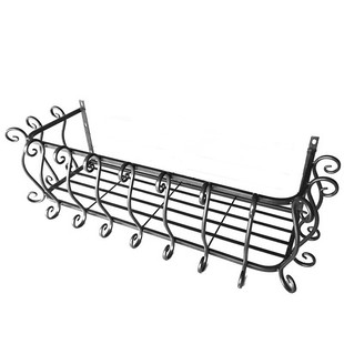 户外欧式铁艺阳台花架庭院露台壁挂窗台花几置物架墙壁花盆植物架