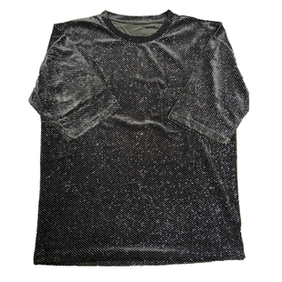 韩国版ulzzang男装东大门19权志龙张艺兴个性宽松丝绒烫钻短袖T恤