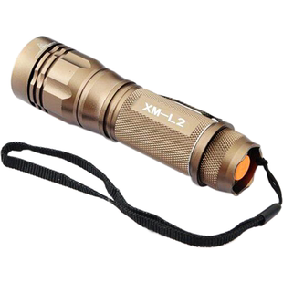 L2军强光手电筒26650可充电T6远射5000变焦户外家用LED超亮氙气灯
