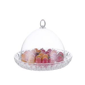 食品盖方形圆形 透明餐盖 PC抗摔亚克力蛋糕防尘罩 试吃盘盖子