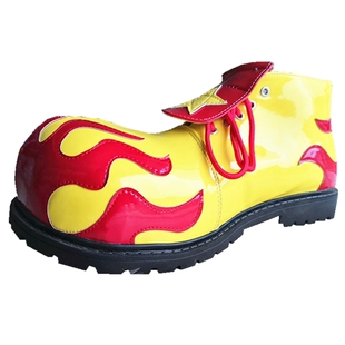 新款拼色大头小丑鞋子节日庆典搞笑小丑扮装用品喜剧团队表演鞋子