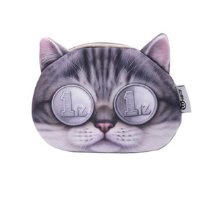 猫咪零钱包女迷你韩版学生简约个性可爱小清新小方包硬币创意小包