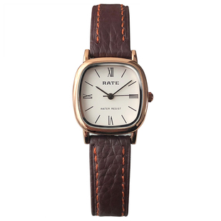 【三四】 chic复古方形小巧表盘韩版简约时尚皮带表手表女学生