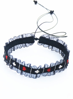 朋克少女花边颈带项圈女