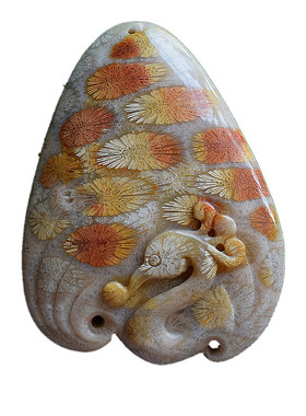 天然吊坠粉色毛衣链珊瑚石