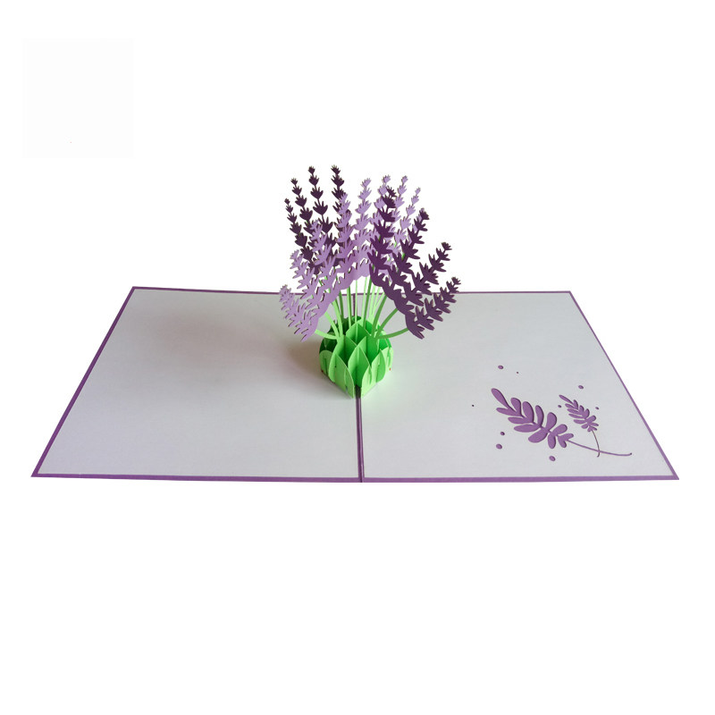 国庆节红枫3D立体贺卡元旦创意镂空对折卡片节日通用爱情手工剪纸