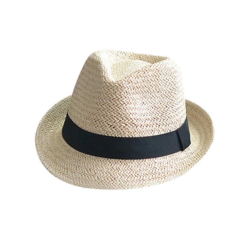 亲子纯手工草帽英伦男女同款小礼帽儿童春夏出游逛街百搭休闲凉帽