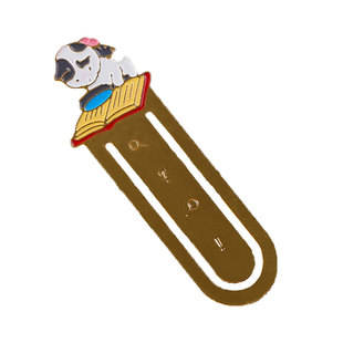 日式风格猫の家族读书猫咪书签 迷你金属可爱学生书签礼物纸页夹