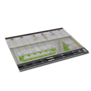 1:400 合金飞机模型机场跑道机场地勤机场场景模型19机位平面图纸