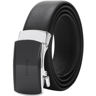 ELLE HOMME皮带男真皮自动扣商务休闲腰带年轻人潮纯牛皮简约裤带