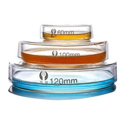 玻璃培养皿 加厚款 细胞细菌培养皿 直径60 75 90 100 200mml 耐高温 生物平皿 实验仪器实验器皿 玻璃仪器