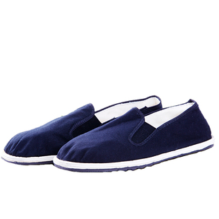 3539正品军板鞋老北京中老年布鞋男轮胎底爸爸休闲懒人纯黑帆布鞋