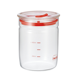 日本iwaki怡万家原装进口耐热玻璃奶粉罐密封罐大号茶叶罐两件套