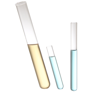 三爱思 玻璃试管G11 加厚圆底平口卷口试管10支 耐高温灭菌明火加热搭配试管塞硅胶塞 高硼硅 实验室器材耗材