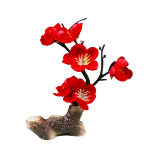 酒店刺身摆盘装饰花草日料拼盘仿真小摆件创意菜品盘饰围边桃花集