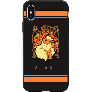 原创火伊布卡通宝可梦手机壳XS适用于iPhone16小米13玻璃12全包14苹果15ProMax神奇宝贝Plus华为XR硅胶保护壳