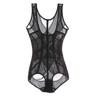 紧身超薄伪娘连体衣cd变装男用内衣收腹束腰性感瘦身女装大佬内衣