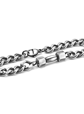 健身潮人男女士哑铃学生励志手链