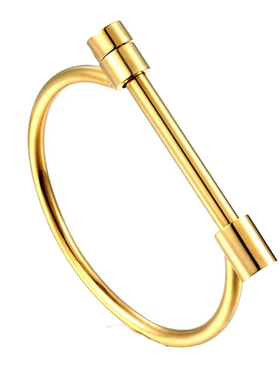 欧美风玫瑰金钛钢现货手镯