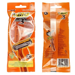 法国进口比克Bic手动剃须刀三层刀片男士刮胡刀老式刮脸刀12支装