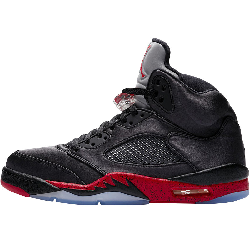 小鸿体育 Air Jordan 5 Satin Bred AJ5黑红丝绸 136027-006_虎窝淘
