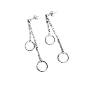 BTS金硕珍同款耳环耳链男防弹少年团圆圈圈长款耳坠中性ins耳钉女