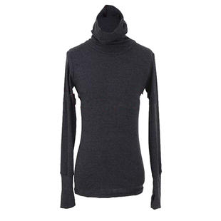 秋冬韩版上衣潮男高领连手套保暖T恤大码加厚长袖套手指打底衫